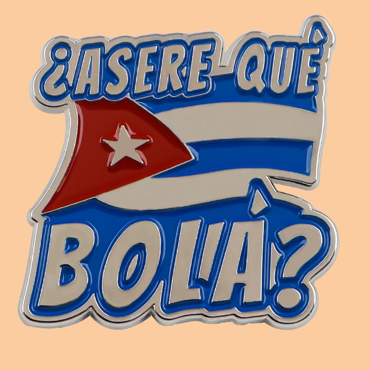 Металлическая эмалированная булавка с кубинским государственным флагом для