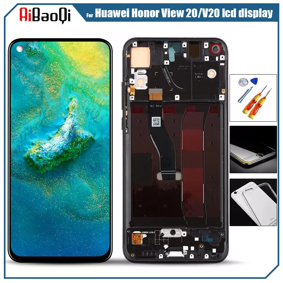 

Оригинальный ЖК-дисплей для Huawei Honor View 20/ Honor V20, сенсорный экран с дигитайзером в сборе, зеркальный ЖК-дисплей, 10 дюймов, Ремонт сенсорного экр...