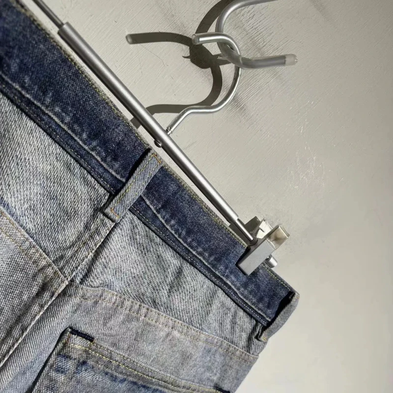 Удобные джинсовые брюки High Street Man мужские винтажные потертые джинсы мешковатые