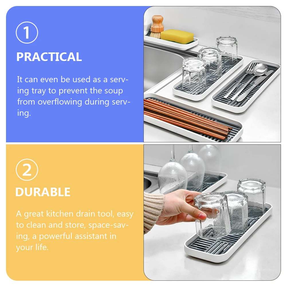 Сливная сковорода белый и серый поднос подставка для посуды эффективный