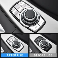 interior chrome multi media button cover trim decoration car styling sticker abs for bmw 7 series e60 x5 f15 x6 f16 e70 e71 e72