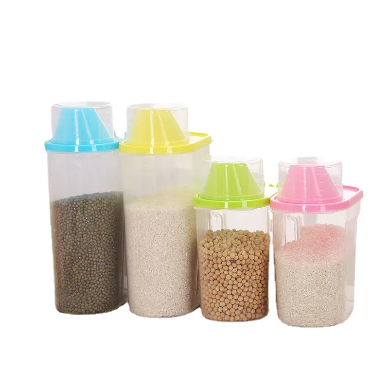 

Sealed Crisper Grains Tank Kitchen Food Container Storage Kitchen Sorting Rice Storage Box Container Bottles and Jars
