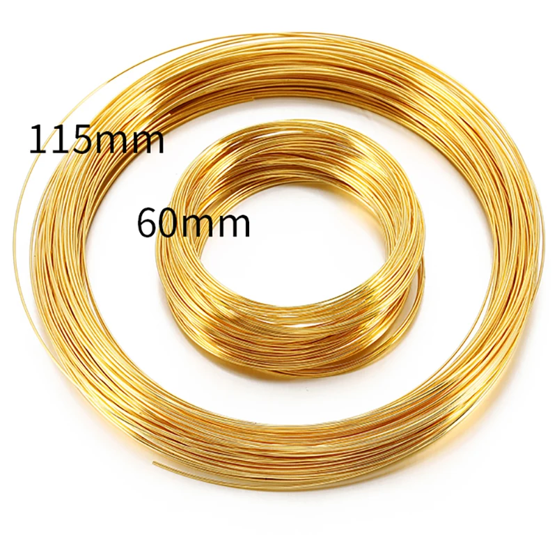 100 Loops/lot Memory Steel Wire 60 115 mm Metal Wire For Jewelry Making DIY Beading Bracelet Necklace Hoop Findings Accessories