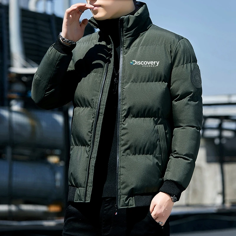 Winter New Middle-aged and Young People's Thickened Warm Oversized Stand Collar Discovery channel Men's Cotton Padded Jacket