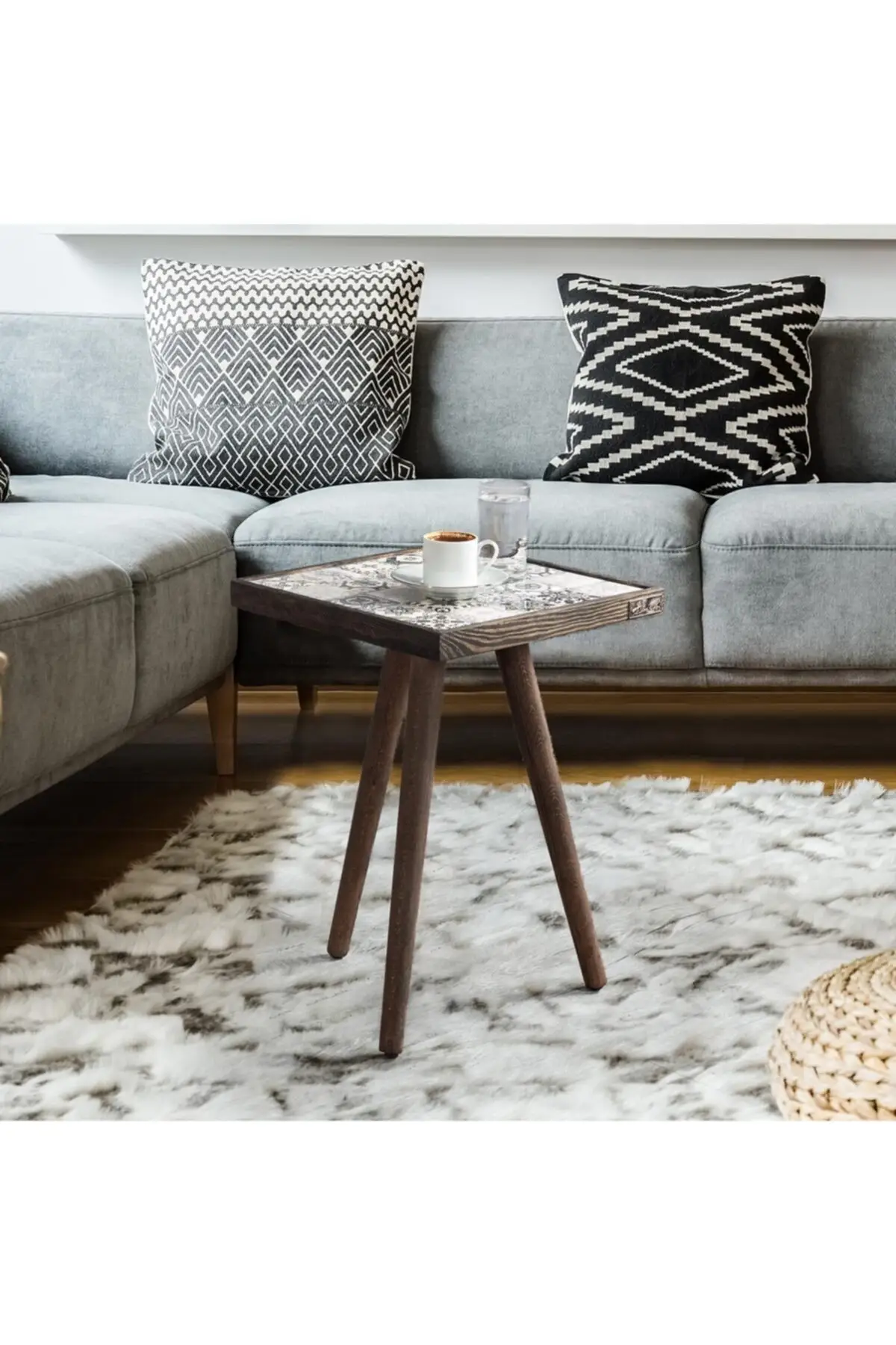 Яркий натуральный однотонный керамический кофейный столик с Zigon мебель для