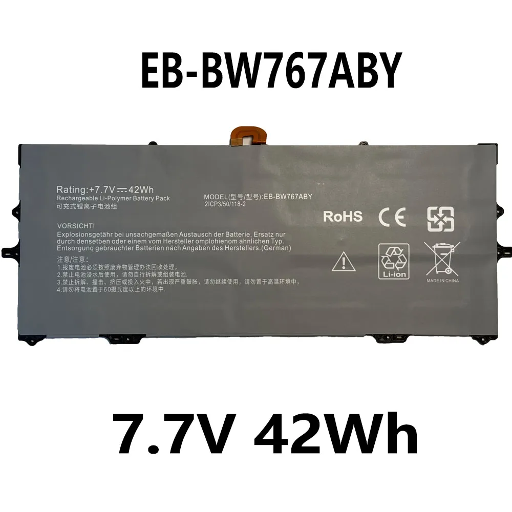 Фото EB-BW767ABY 7,7 В 42 Втч 5454 мАч Аккумулятор для ноутбука SAMSUNG Galaxy Book S NP767XCM NP767 SM-W767 NP767XCM NP930QCG GH43-04964A №1