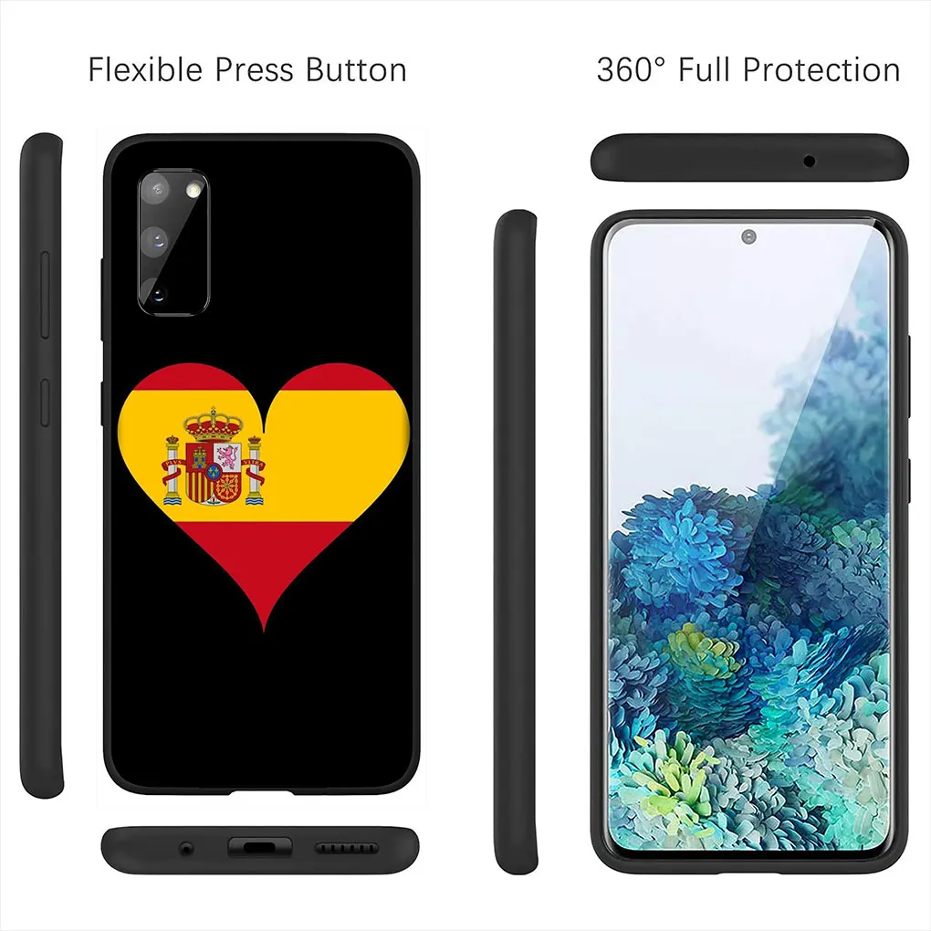 Мягкий чехол с флагом Испании желто-красный для Motorola Moto E32 G22 G9 G30 G50 G60 G51 G52 G41 G42 G71 E7