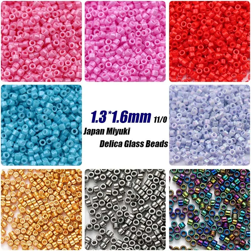 

5g/10g 1.3*1.6mm Metallic Color Miyuki Delica Glass Beads 11/0 Japanese Loose Spacer Seed Beads for Jewelry Making DIY Sewing