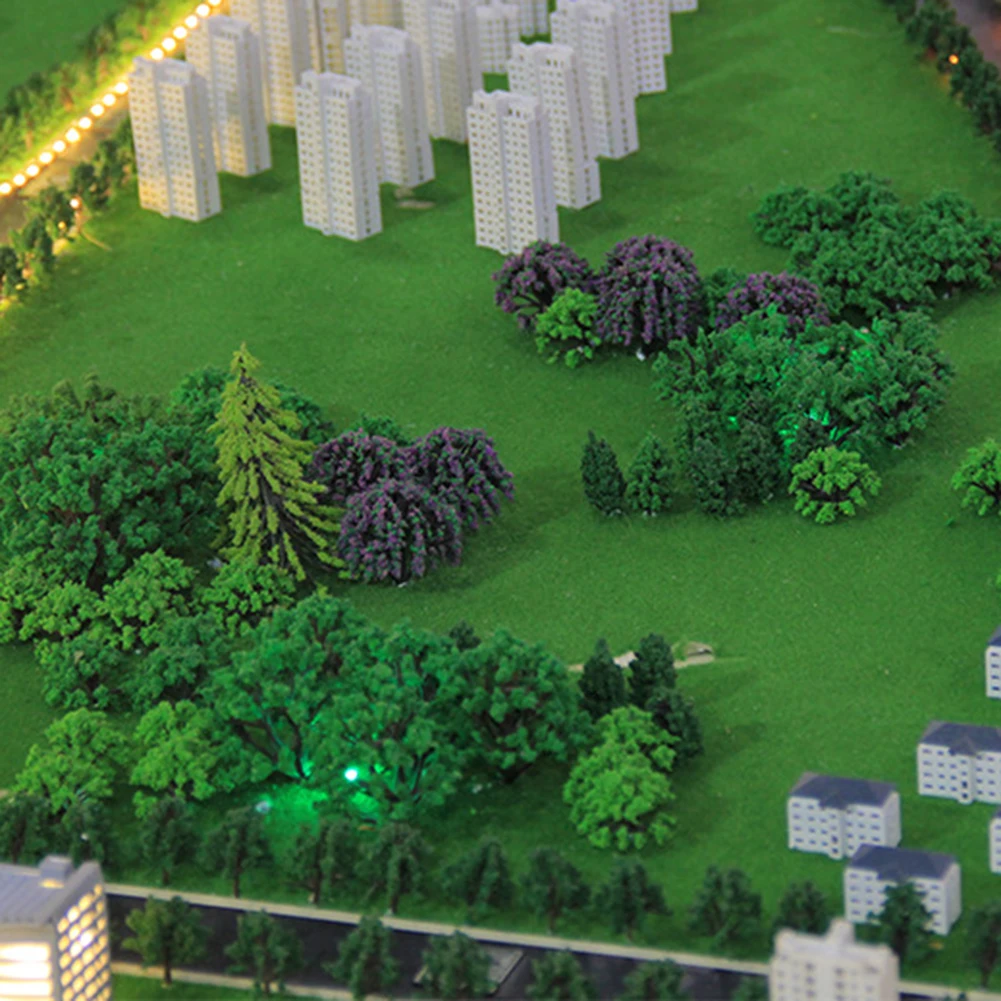 

50PCS Trees Model Train Railroad Diorama Scenery Landscape Scale Layout Model DIY Building Miniature Scenics Landscape