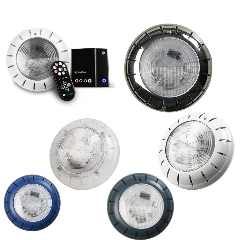 

New swimming pool underwater lamp LED stainless steel base waterproof wall lamp white colorful