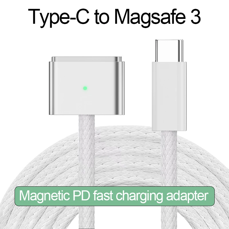

magnetic cable magsafe adapter inhale type c 140w magnet to magsafe3 for macbook pro charger fast charging air mac accessories