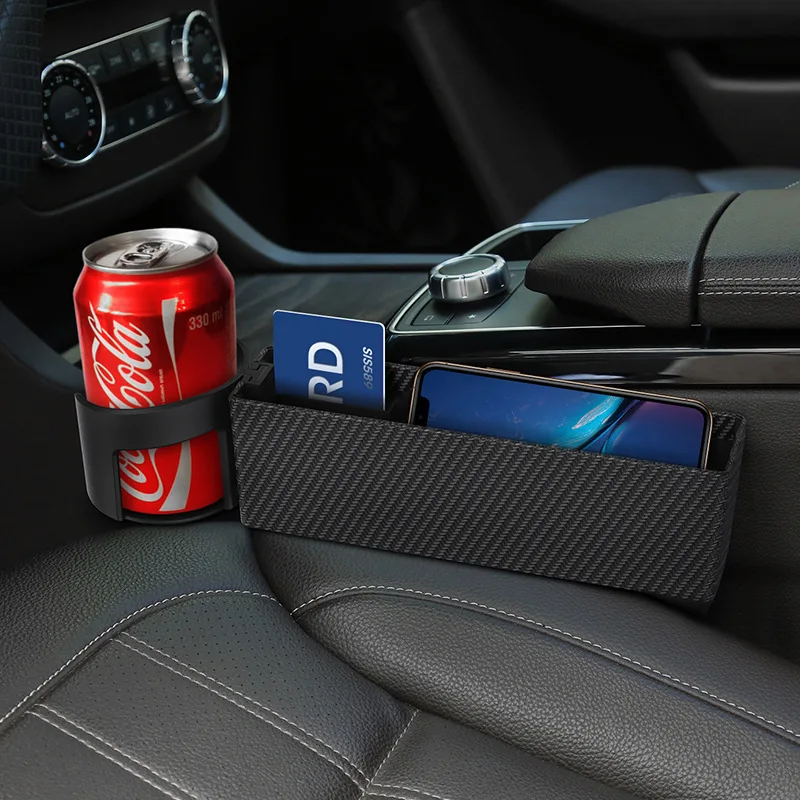 

Car Storage Multifunctional Storage Box Car Seat Gap Storage Box Slot Car Foldable Quilted Cup Holder Car Interior Accessories