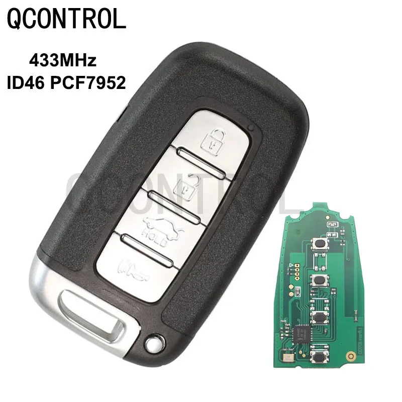 

QCONTROL 433MHz Remote Smart Key PCF7952 Chip for HYUNDAI 433MHz I30 I45 Ix35 Genesis E Veloster Tucson Sonata Elantra