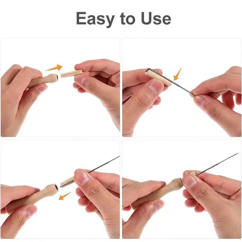 10/16 шт. иглы для валяния из шерсти деревянная ручка забавные дырокола сменные