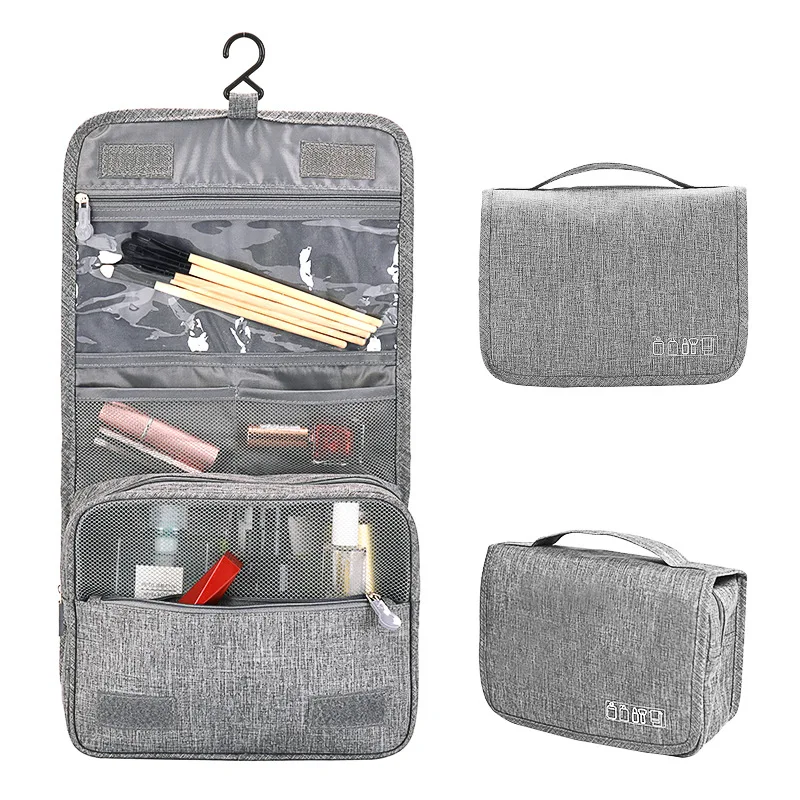 High Quality Travel Makeup Bags Women Waterproof Cosmetic Bag Toiletries Organizer Hanging Dry And Wet Separation Storage Bag
