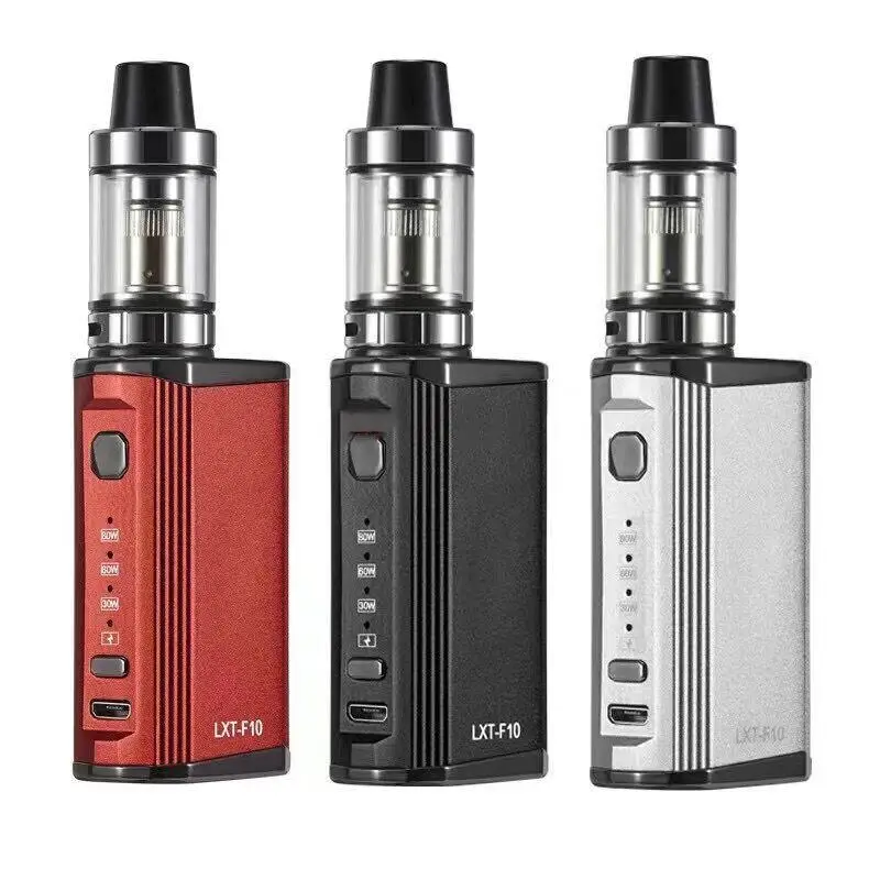

Электронная сигарета F10 80 Вт бокс мод Vape Kit 2000 мАч батарея переменного напряжения стартовый набор испаритель 2,5 мл 510 нитевой бак дыма