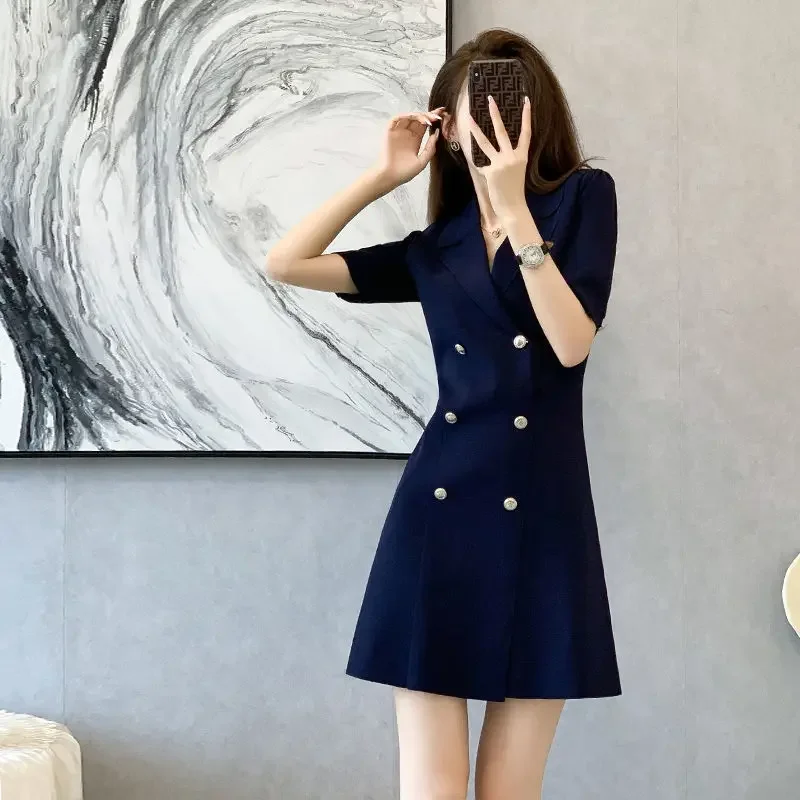 2024 Summer New French Style Tea Gown Sensibility Niche Petite Fashionable Dress Women's Robe Mignonne Chic Parisienne