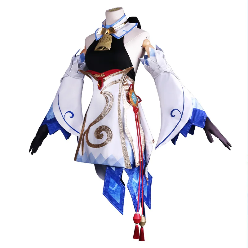 

Ganyu Косплей Аниме геншин ударопрочный Костюм Игровой костюм платье первоначальная пять звезд Gan Yu костюм на Хэллоуин для женщин и девочек