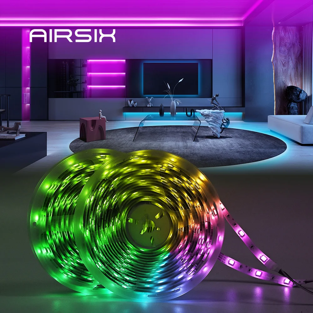 

LEDs Diode Ribbon For Room Decoration BackLight For TV 5050 RGB LED Strip Lights 5M-30M 2835 Led Light Alexa Wifi Flexible Tape