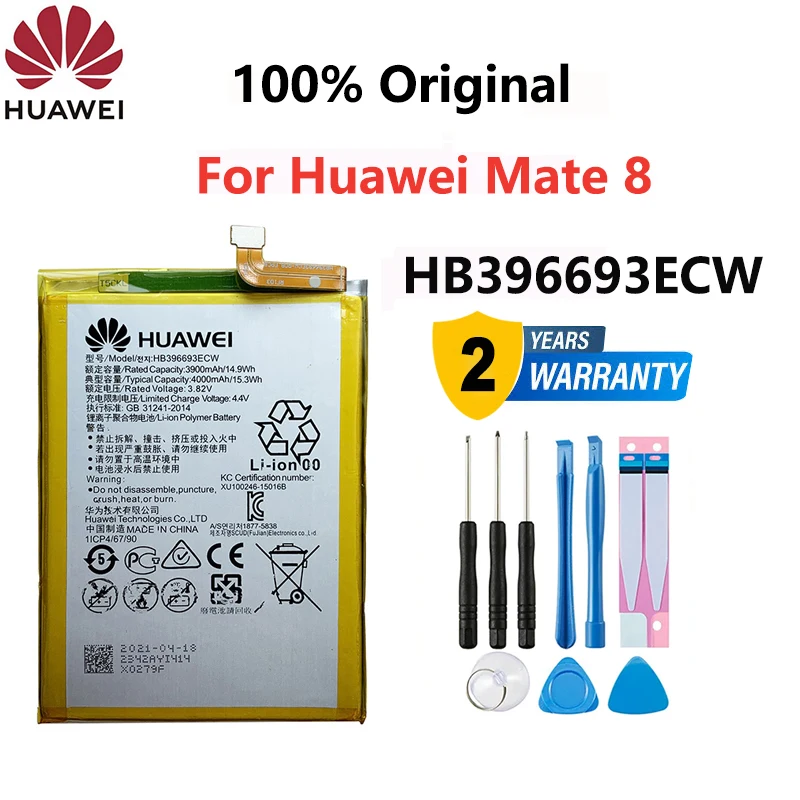 

Hua Wei Replacement Phone Battery HB396693ECW For Huawei Mate 8 NXT-AL10 NXT-TL00 NXT-CL00 NXT-DL00 4000mAh Batteries