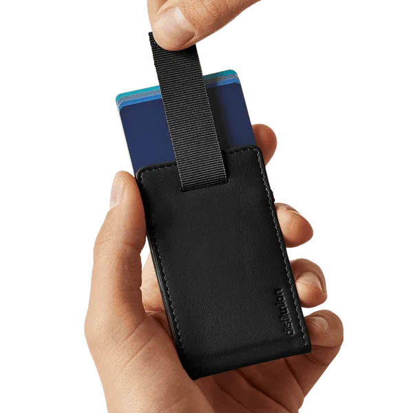 Wally Micro - Premium  Minimalist Slim Wallet and Card Holder - Reversible (Black + Brown RFID)