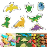 3d dinosaur cookie cutter mold dino animal fondant biscuit cake mould kids jungle birthday party baking pastry cake decor tools