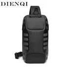 Мужская нагрудная сумка с защитой от кражи, черная водонепроницаемая сумка-слинг через плечо, с защитой от кражи, для путешествий, 2021