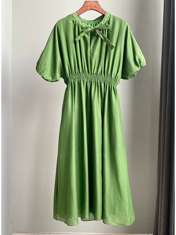 

2023 Spring Summer New Casual Slim Women Puff Sleeve Dress