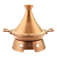 thai style tower shaped alcohol pot small hot pot creative alcohol stove golden restaurant shallow soup pot hot pot pot