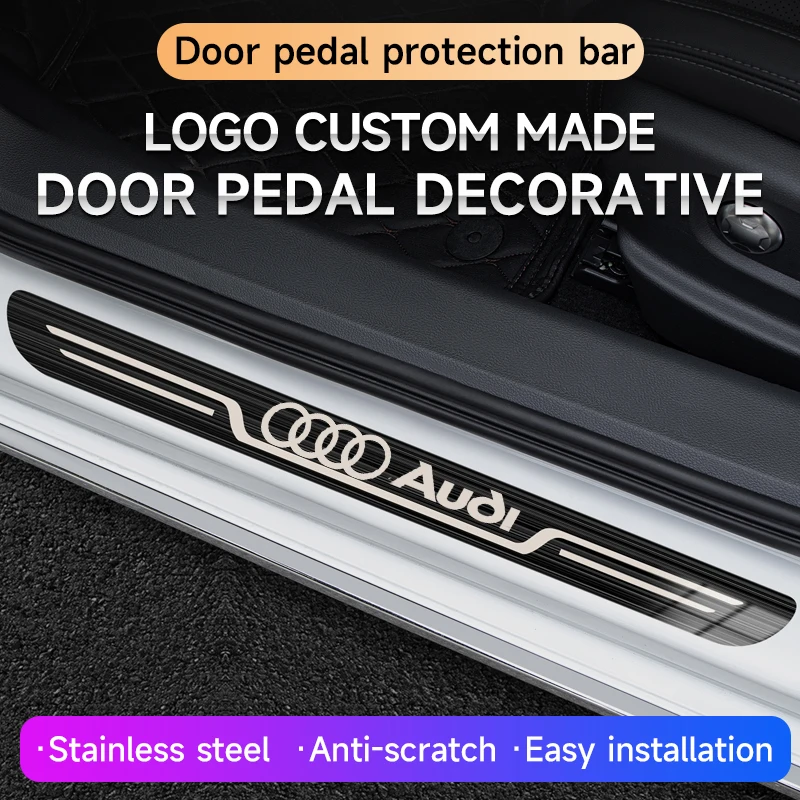 Для Audi A3 A4 A5 A6 A7 A8 Q1 Q2 Q3 Q5 Q7 Q8 S3 S4 S5 S6 RS3 RS4 RS5 TT порог из нержавеющей стали царапины и