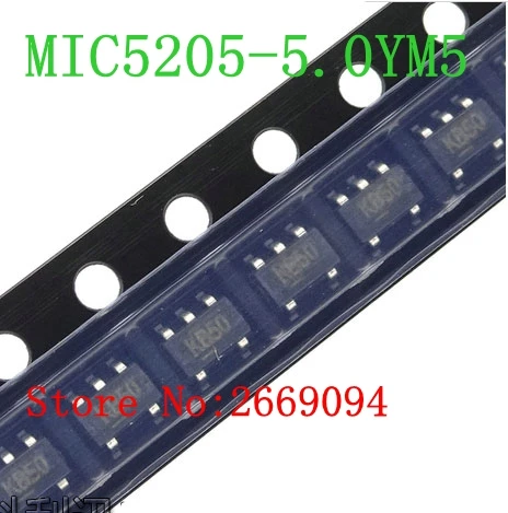 

50pcs/ 100pcs 500pcs /1000pcs MIC5205-5.0YM5 MIC5205 5.0v SOT23-5 Marking KB50 150mA Low-Noise LDO Regulator Free Shipping