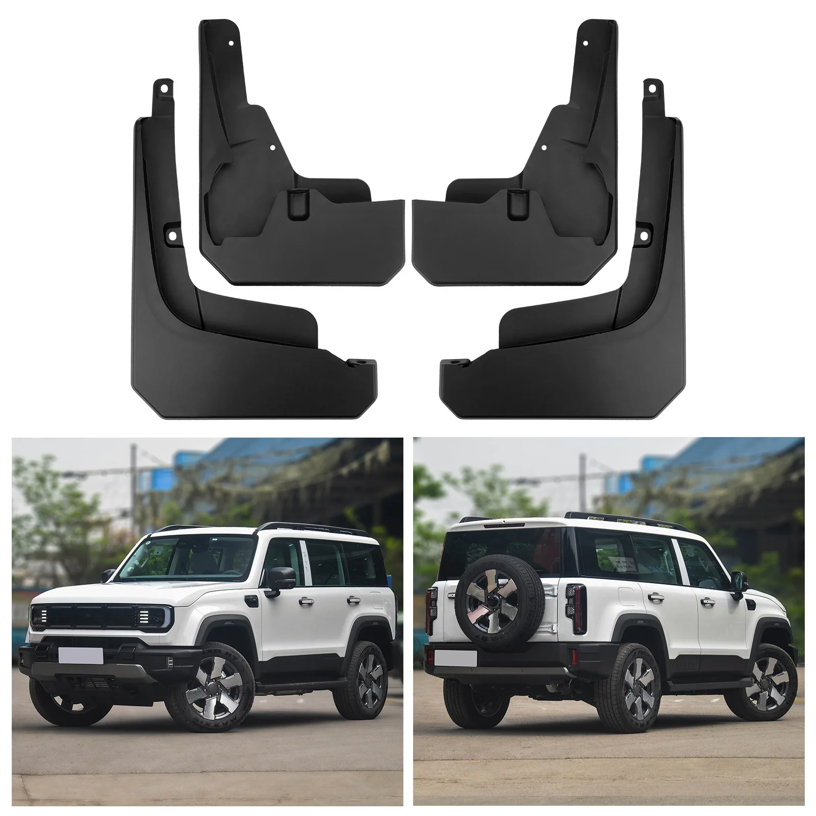 Фото Подходит для BAIC BJ40 2025, удлиненная версия, брызговик с фиксированной педалью, брызговик для передних и задних колес №3