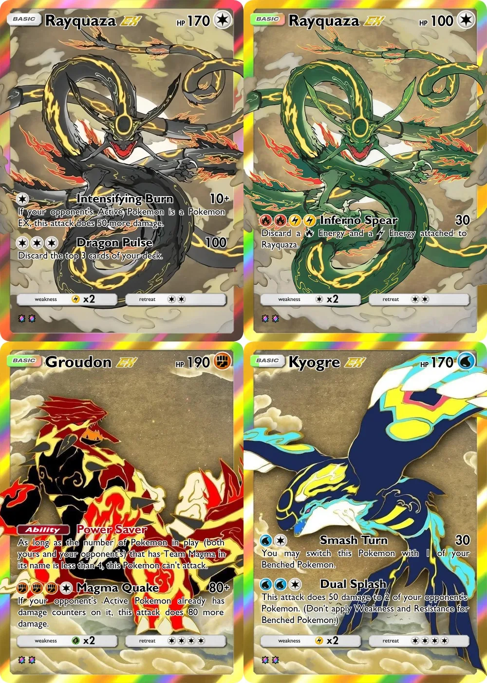 Фото Карты Potdemiel с покемонами, серия Shan Hai Jing Rayquaza Groudon Kyogre, редкая голографическая тренировочная карта, коллекция карт PTCG, подарок №1