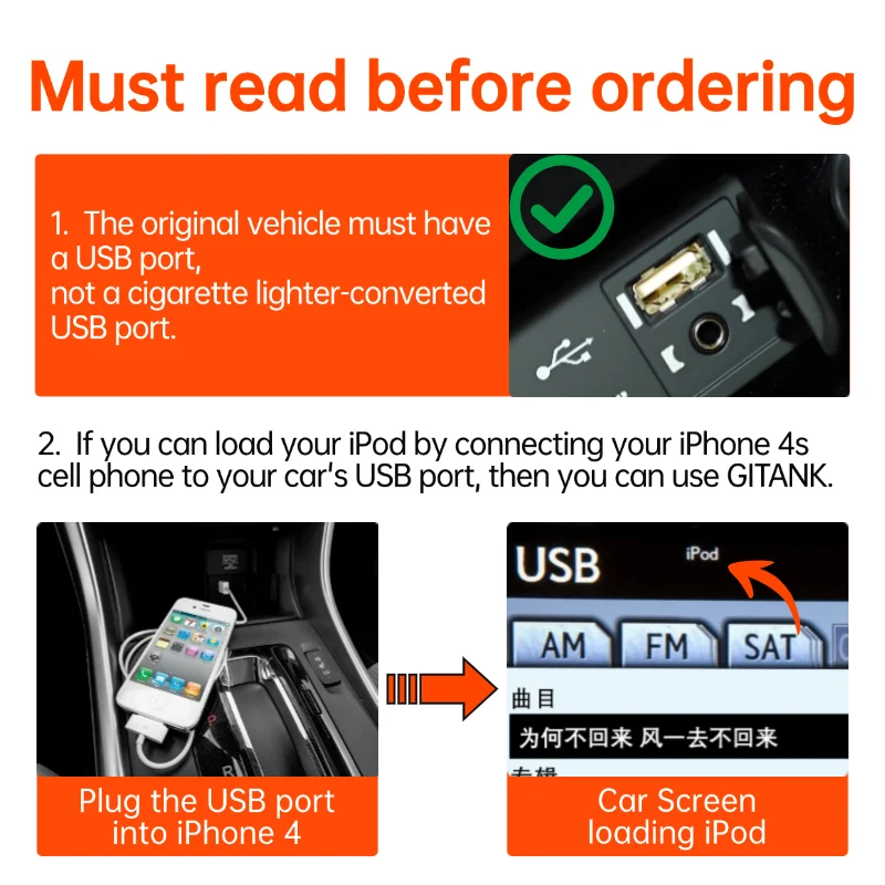 Фото Автомобильный адаптер USB Bluetooth 5,0, совместимый с разъемом музыкального интерфейса LEXUS GT IS GS GX LX Toyota iPod iPhone №2