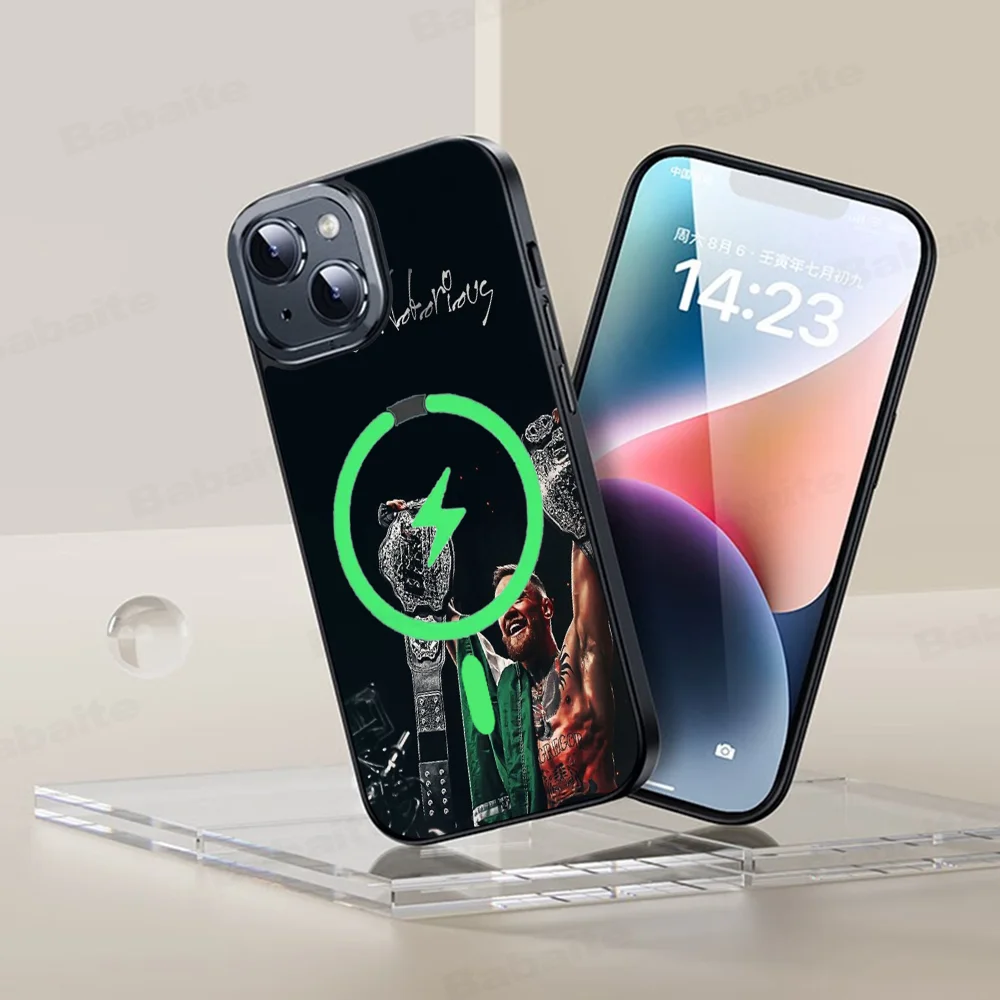 Чехол для телефона C-Conor M-McGregor с магнитной беспроводной зарядкой Magesafe iPhone 16 11 12 13 14