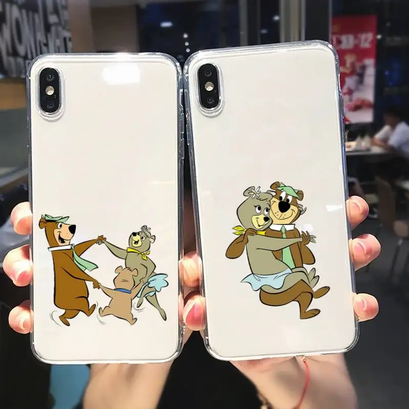 Прозрачный чехол для Xiaomi10T 11 Note10 Redmi7 8 9 S Pro K40 Poco3 с мультяшным медведем Yogi |