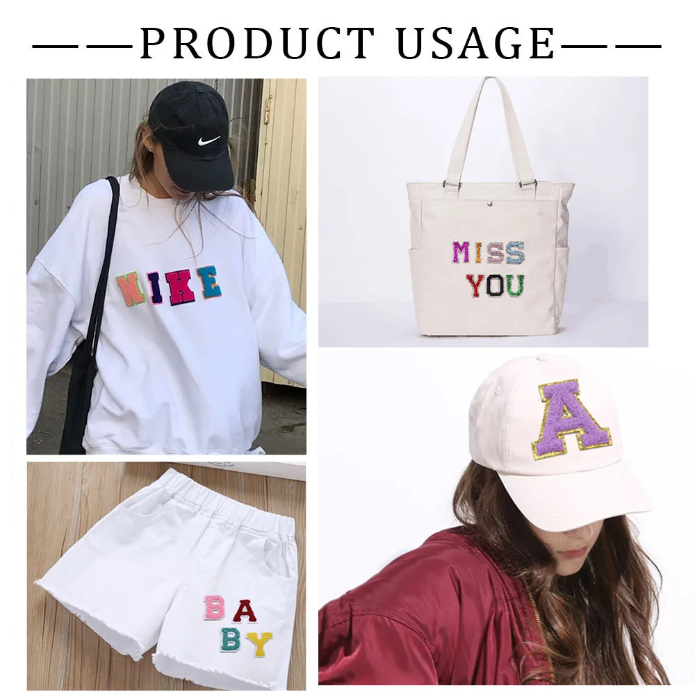 1 шт. нашивки с буквами синели смешанные цвета вышивка английским алфавитом для