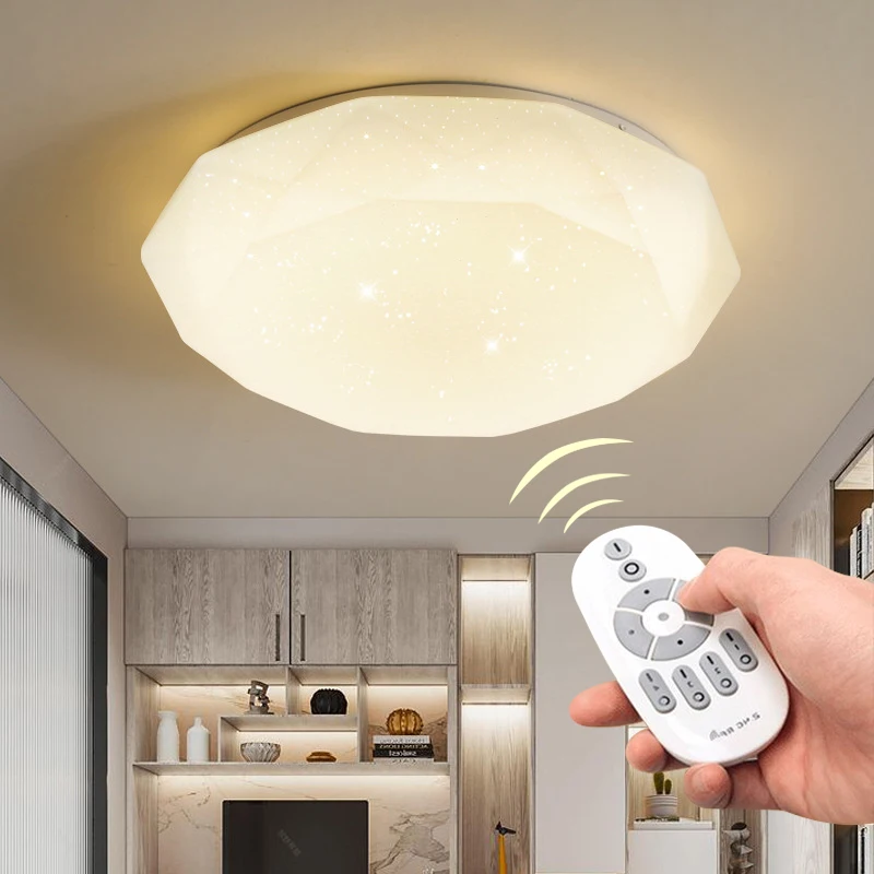 

Nordic LED Ceiling Lights Modern Round Lamp For Bedroom Living room Dining room Decor Balcony Aisle Lighting With Remote Control