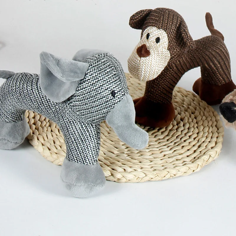 Плюшевая Игрушка Для Собак В Ассортименте Форме Животных - Слон Обезьяна Овца