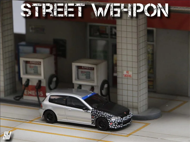 

Street Weapon SW 1:64 Honda EG6 SPOON TEST limited300 Model Car