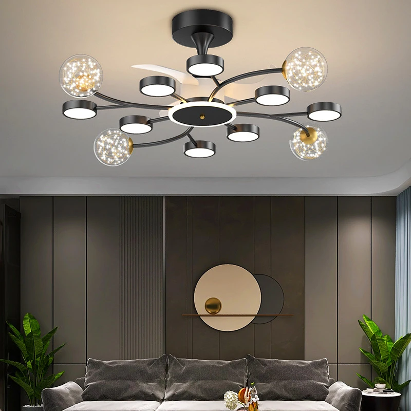 

Living room decoration bedroom decor led Ceiling fans with lights remote control dining room Ceiling fan light indoor lighting