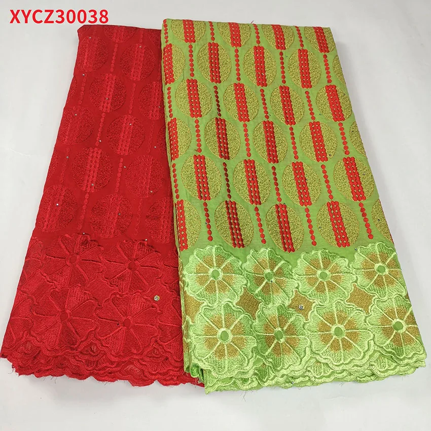 

Низкая цена нигерийская ткань 2,5 + 2,5 хлопок швейцарское кружево для женского вечернего платья швейное XYCZ30038