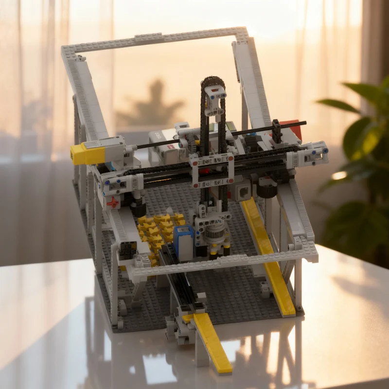 Фото Набор строительных блоков MOC Mindstorms Gantry Ball Sorter, 1204 детали, архитектурная модель, игрушка, рождественский подарок, креативный конструктор для детей, идея для творчества №1