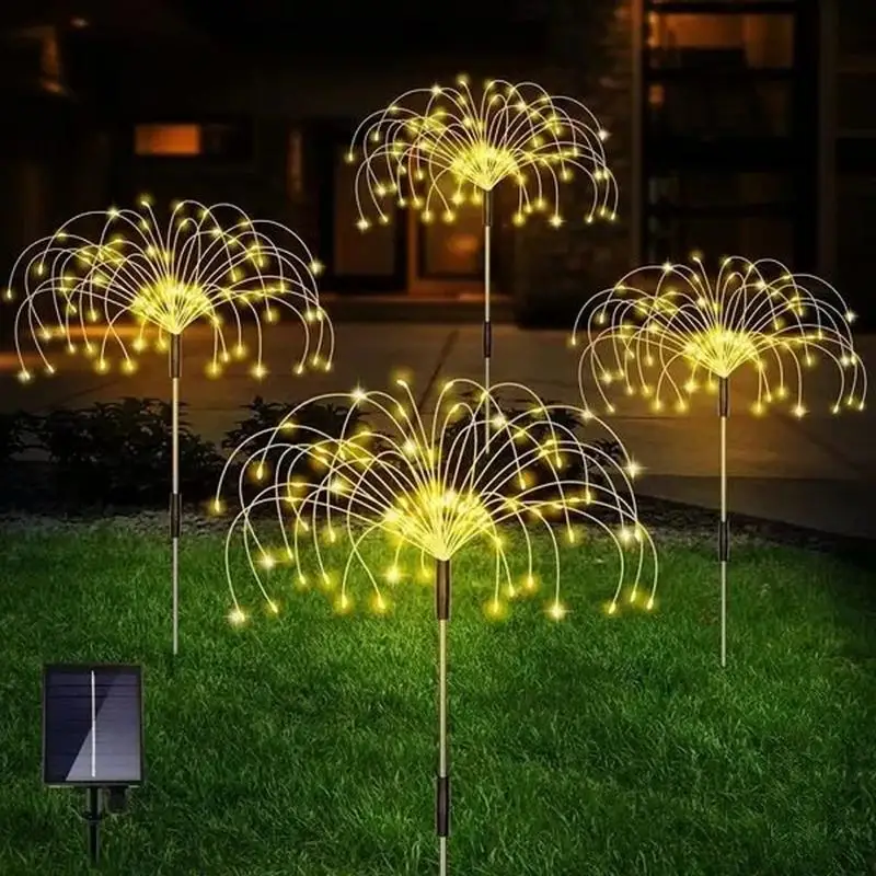 

Solar LED Ground Plug Light Copper Wire Light Fireworks Light String Festival Decoration Gypsophila Lantern Garden Outdoor Tools