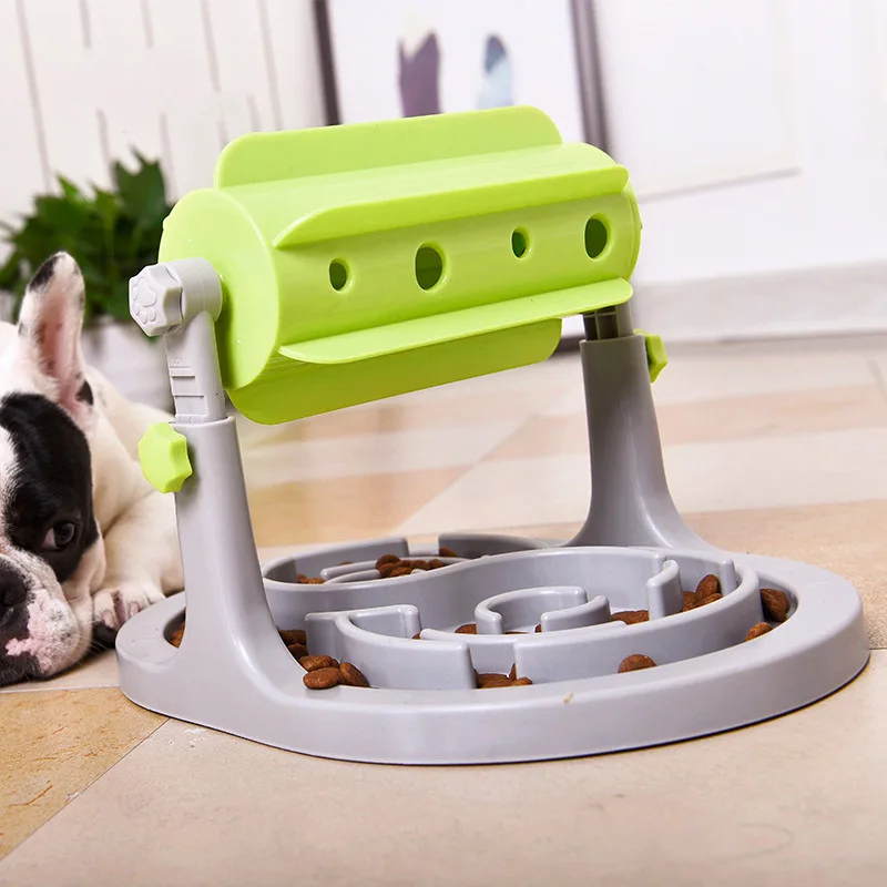 

Pet Supplies Portable Adjustable Drum Type Puzzle Spill Slow Food Feeder Toy Cat Dog Food Bowl