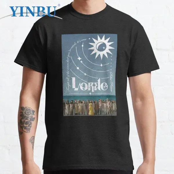 

Футболки бренда YINBU с принтом постеров на солнечной энергии, Высококачественная Мужская короткая футболка с круглым вырезом, графическая ф...