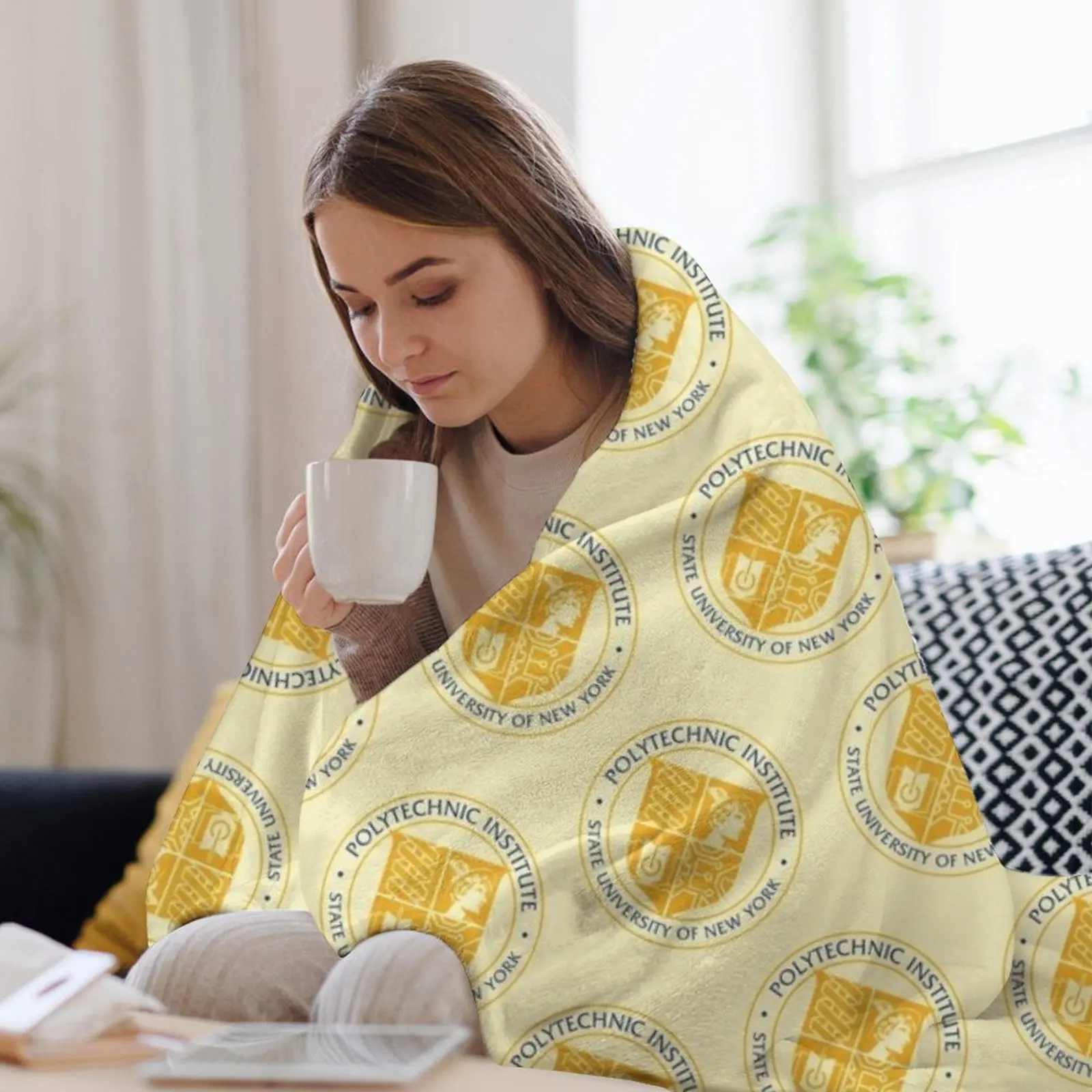 Одеяло SUNY Polytechnic Retros Одеяла для кровати Декоративные одеяла диванов