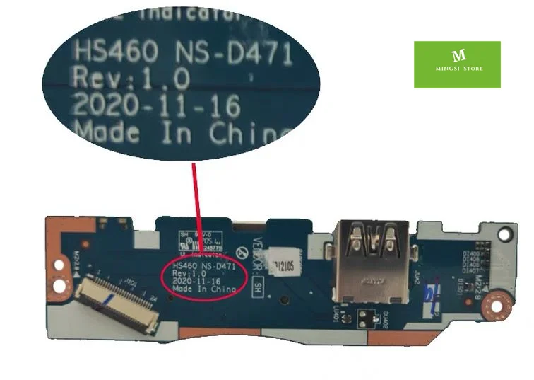 Оригинальный Для LENOVO S14 G2 ITL 14sITL 2021 USB SD кардридер с кнопкой питания