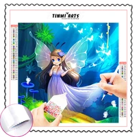 forest butterfly elf girl 5d diamond painting kits gift full round with ab drill design home decor embroidery display animal art