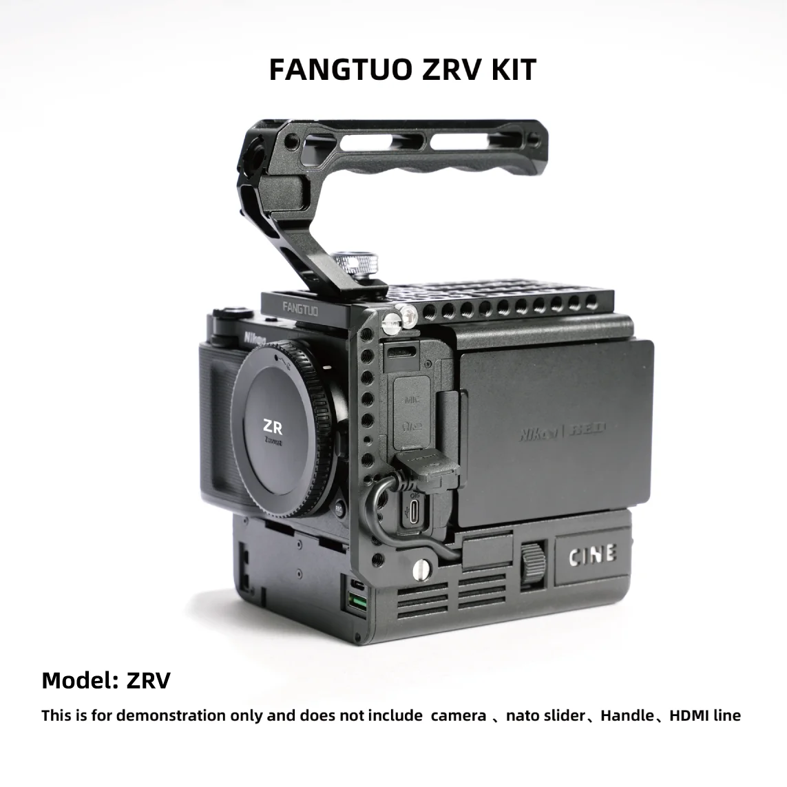 Фото Комплект Fangtuo ZRV Bundle 1 для Nikon ZR: клетка с радиатором и комплект расширения питания, комплект питания V-mount для аккумуляторов №1